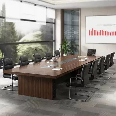 New Chinese style conference table Long table Long table Simple modern conference room reception negotiation desk 6-10 people