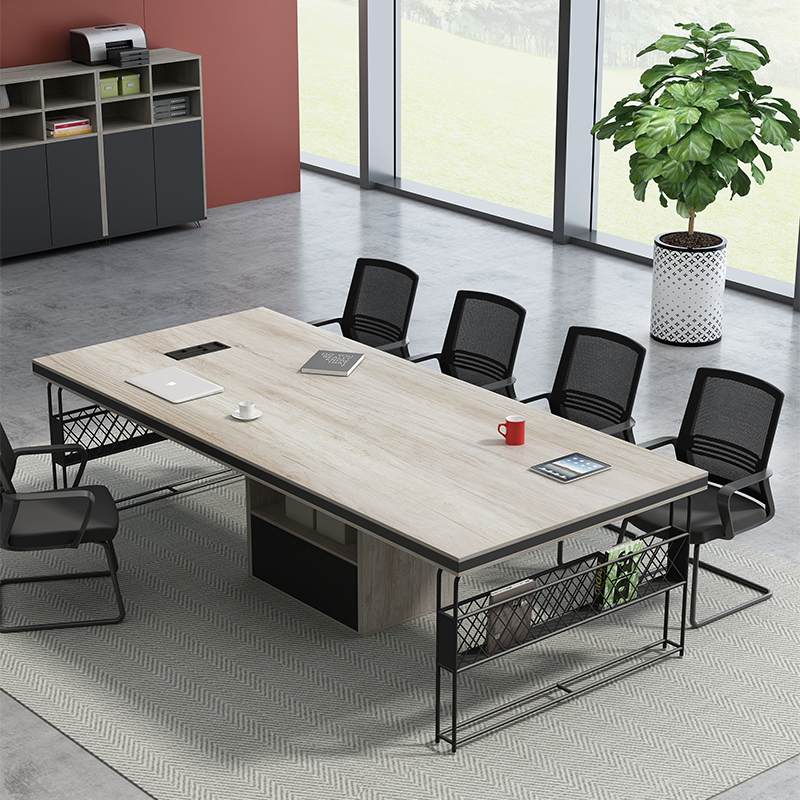 Industrial Wind Conference Table Long Table Brief Modern Office Furniture Strip Table Meeting Room Negotiate Training Table And Chairs Combination