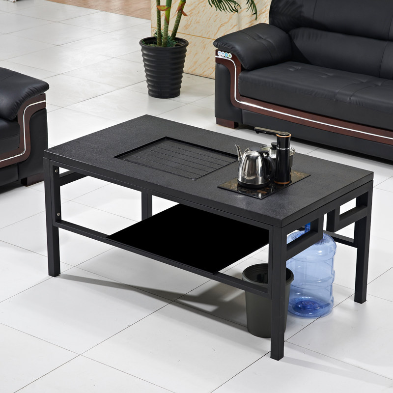 Creaty integrated tea table boiling water disinfection office sofa tea table marble glass waterproof small tea table corner a few