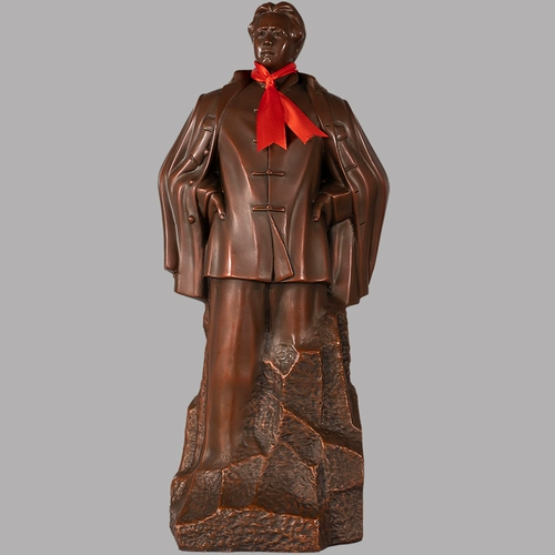 Председатель Мао Статуя медной статуи медной статуи всего тела тела тела украшения украшения офиса