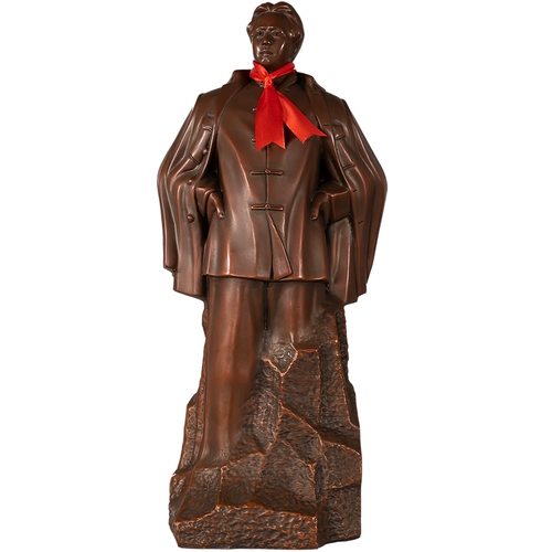 Председатель Мао Статуя медной статуи медной статуи всего тела тела тела украшения украшения офиса