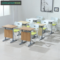  Simple modern single folding desk Training table and chair free combination conference table Training institution student writing desk