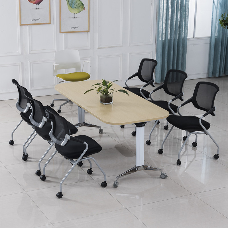 Custom Folding Fold Long Bar Table Simple Staff Meeting Table Training Course Table Rectangular Office Long Bar Table Poop Style