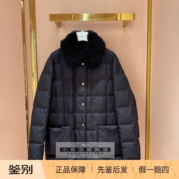 Xiaoyu France Selects Moncler 26 Autumn/Winter Cygnes Women's Short Quilted down Jacket with Fur Collar