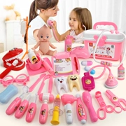 Trẻ em chơi nhà bác sĩ nhỏ y tá đồ chơi bộ bé gái bệnh viện bé tiêm kim ống nghe dụng cụ