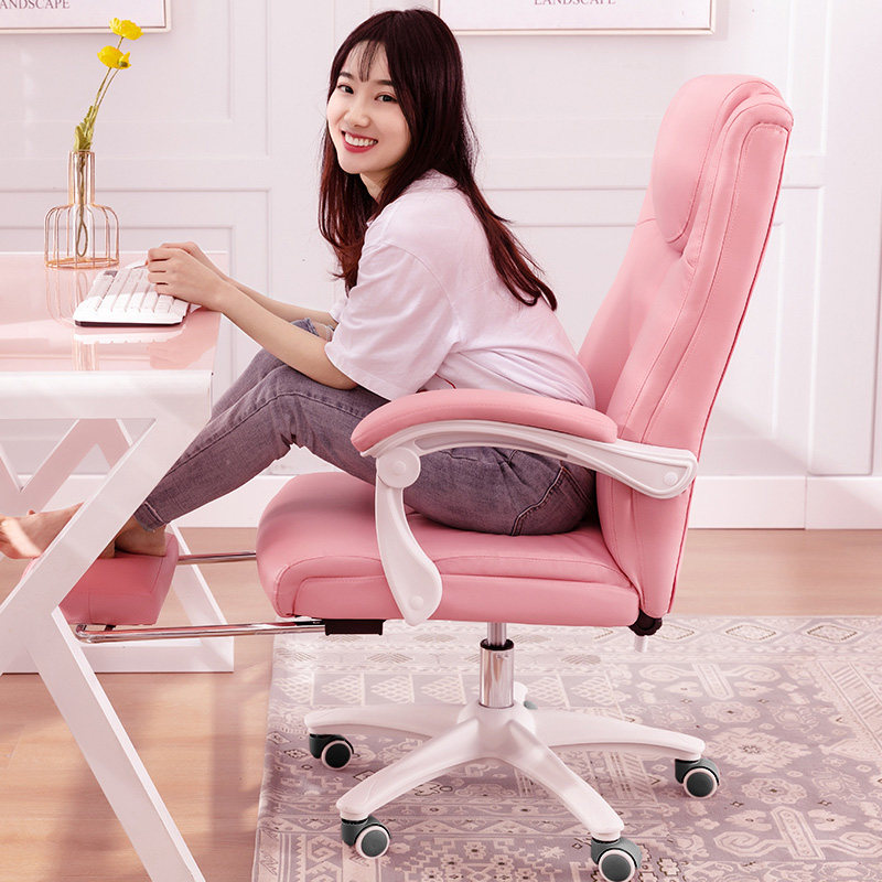 xjia computer chair Comfortable home can lie game anchor live powder girls ergonomic office gaming chair