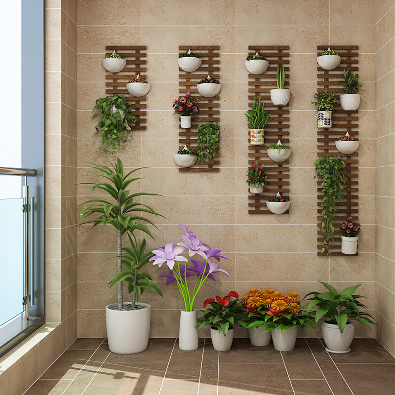 Flower wall frame hanging wall flower frame balcony wall hanging decoration wall shelf wall hanging wall flower pot hanging frame