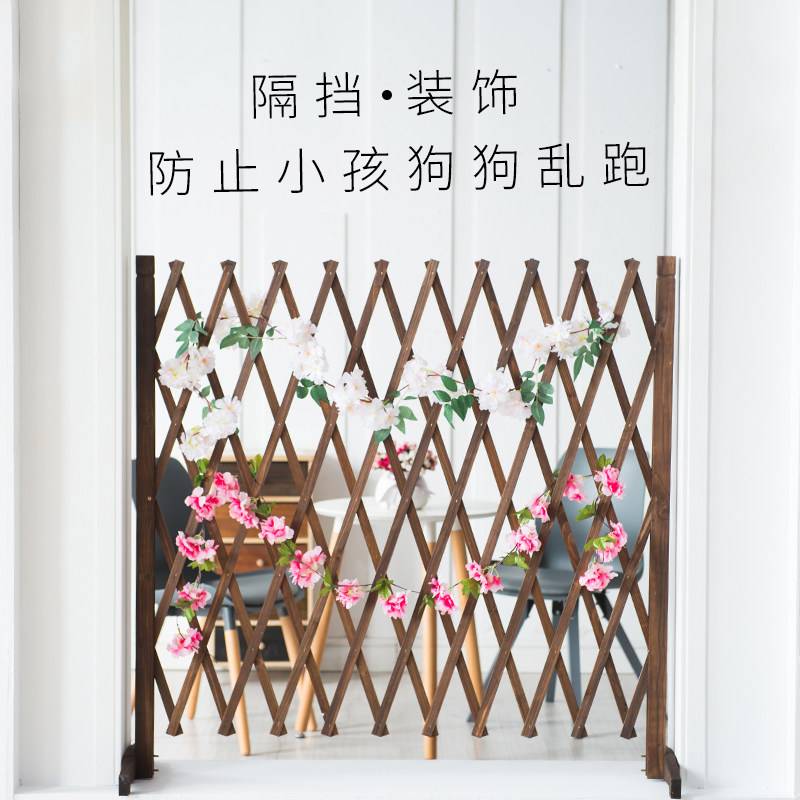 Grid Restaurant Partition Flower Frame Living Room decorated puppy dog anti-corrosion wooden fence fence fence pet