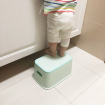 Childrens bathroom hand washing pad footstool stepping on foot plastic small bench bathroom baby non-slip double pedal stool