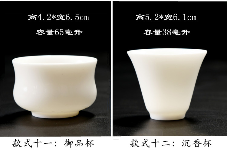 Pinhao Cup gốm Đức Đức Ngọc sứ trắng sứ Master Cup Cup cá nhân Cup duy nhất Cup Kung Fu Bộ tách trà nhỏ Cup trà Puer - Trà sứ bình ủ trà