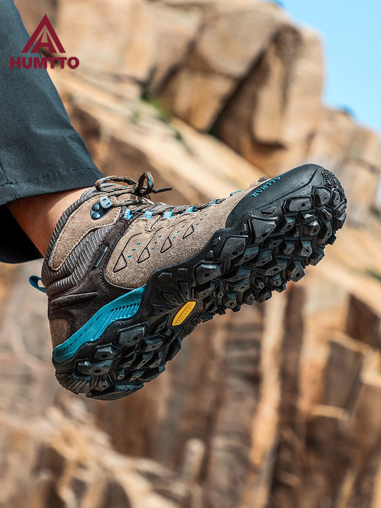 Haitu Outdoor High-Top Hiking Shoes for Men, Water-Repellent, Non-Slip, Cushioning, Off-Road, Professional Hiking Shoes for Men