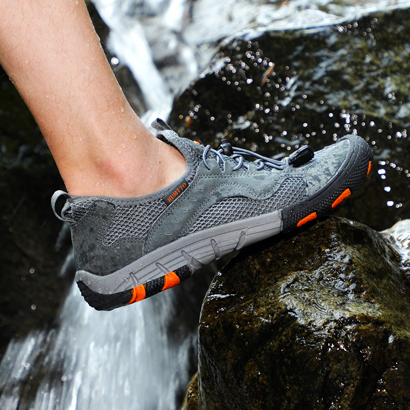 Humvee Covered Water Shoes Outdoor Amphibious Traceability Shoes Men Speed Dry Anti Slip Mesh Surface Schock Creek Breathable Light Climbing Fishing Shoes