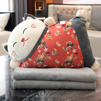 Wind Merchants Cat Holding Pillow Quilt Two-in-one Car Leaning Pillow Office Back Cushion Protective Waist Seat Backrest Cushion