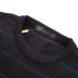Áo len sọc đen nam cổ tròn thời trang Hàn Quốc áo len dài tay mùa thu nam - Kéo qua