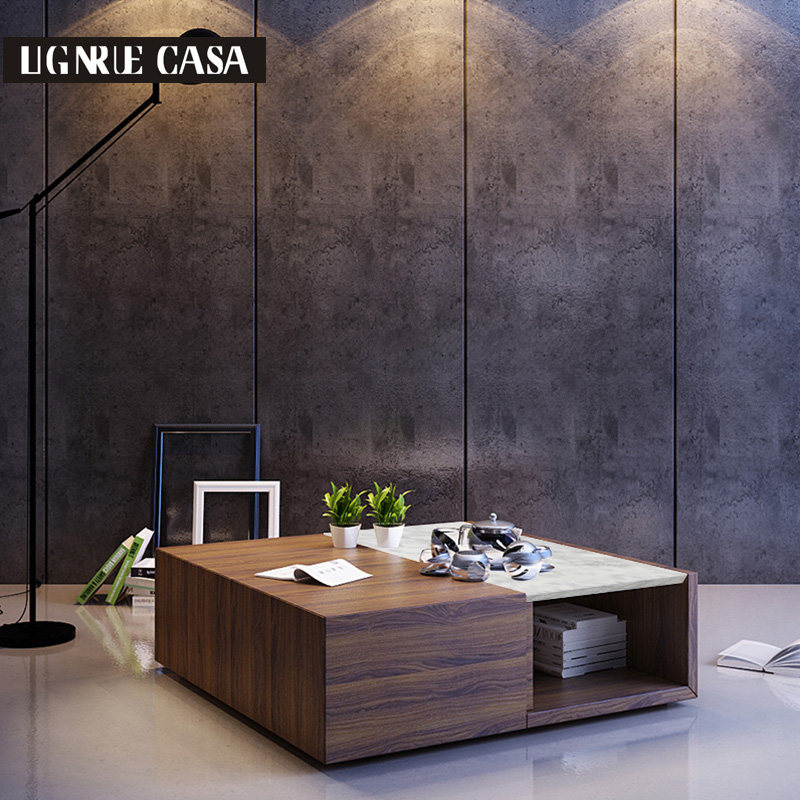 Tea Set Modern Simple Living Room Marble Square Sagartstudio Coffee Table Italian Furniture