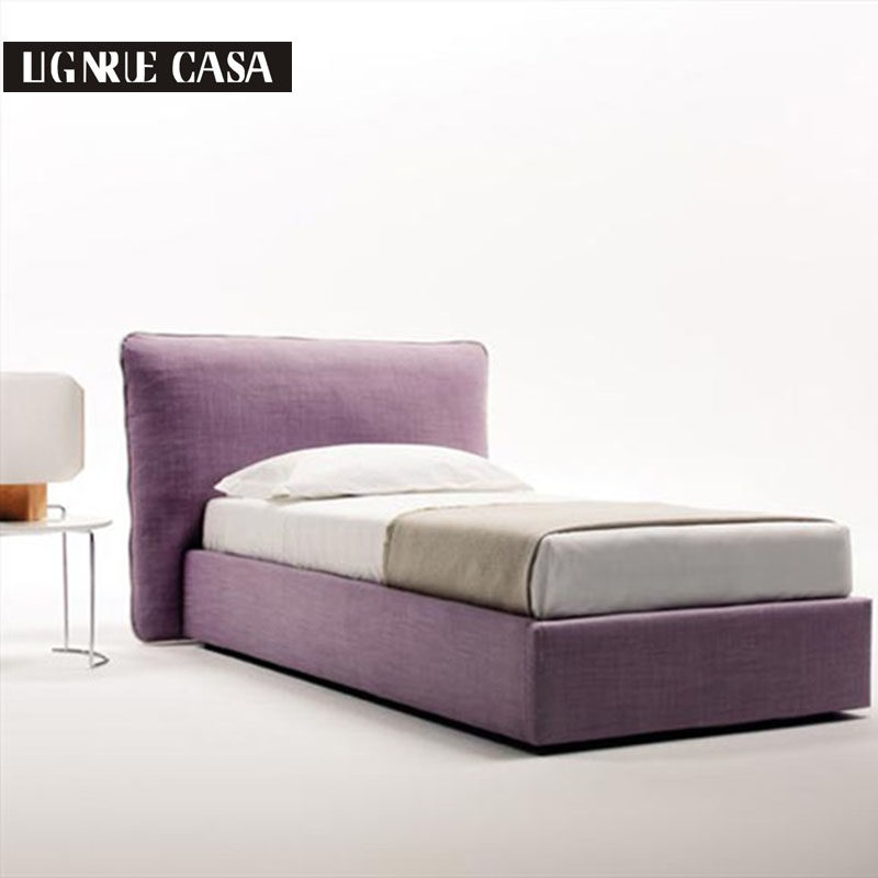 Single simple modern 15 meters removable and washable fabric bed environmental protection girl little princess children's bed furniture can be customized