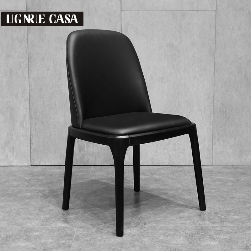 Dining chair Nordic simple modern book chair solid wood western food chair computer chair negotiation chair Italian furniture customization
