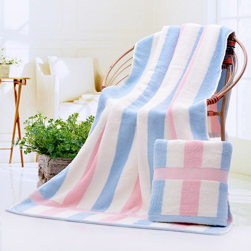 Large bath towels pure cotton water suction speed dry as a man and woman couple children home soft full cotton large number bathing with no hair