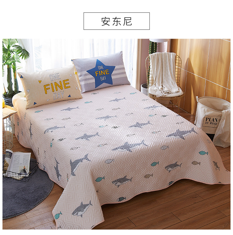 Khăn trải giường bằng vải bông đơn có đệm đôi Giường đơn 1,5m1,8 m Giường bông là chăn ba mảnh đa năng ga trải giường cotton