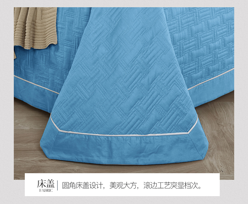 Khăn trải giường thêu bông châu Âu là ba bộ chăn bông dày hai mặt drap nệm