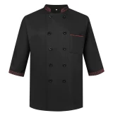 Одежда шеф -повара Zhongshu Seven -Packal Hotel Hotel Tea House White Black Half -sleeve Красивая кухонная работа осень и зимние мужчины