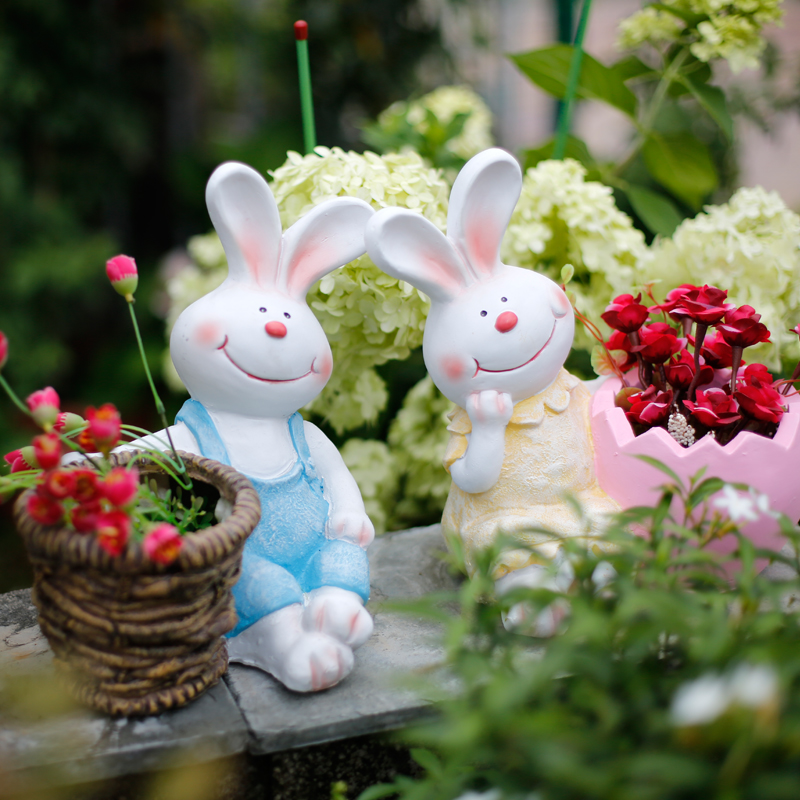 Rabbit flower pot creative cartoon shape animal fleshy pot Cute green plant personality ornaments Kindergarten decoration