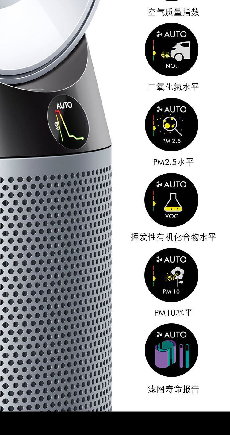 máy lọc không khí bù ẩm sharp Máy lọc không khí Dyson Dyson DP04 Máy lọc không khí + Quạt không khí 2 trong 1 điện máy xanh máy lọc không khí