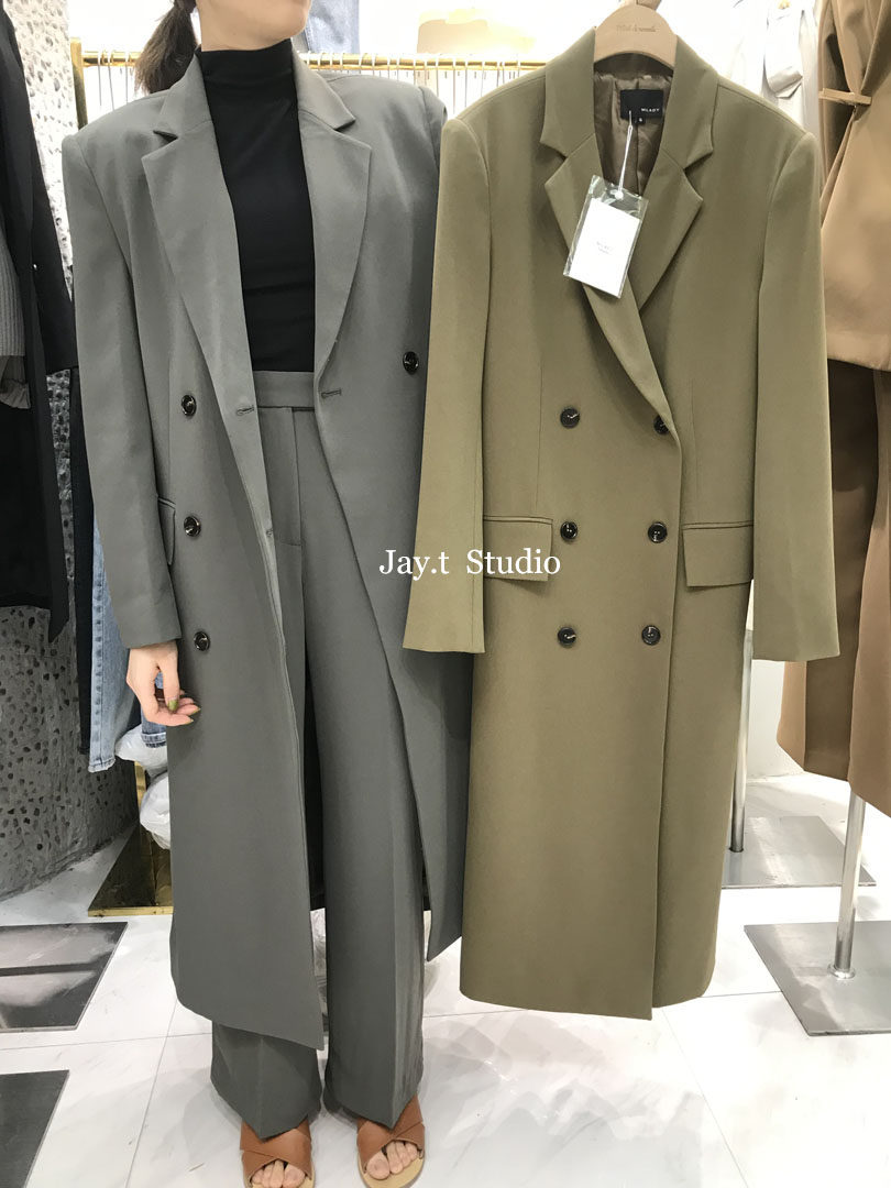 South Korean specializes in the same section Long suit Relaxed Temperament Autumn Fashion THIN LONG WEST SUIT JACKET WOMAN 60762 #