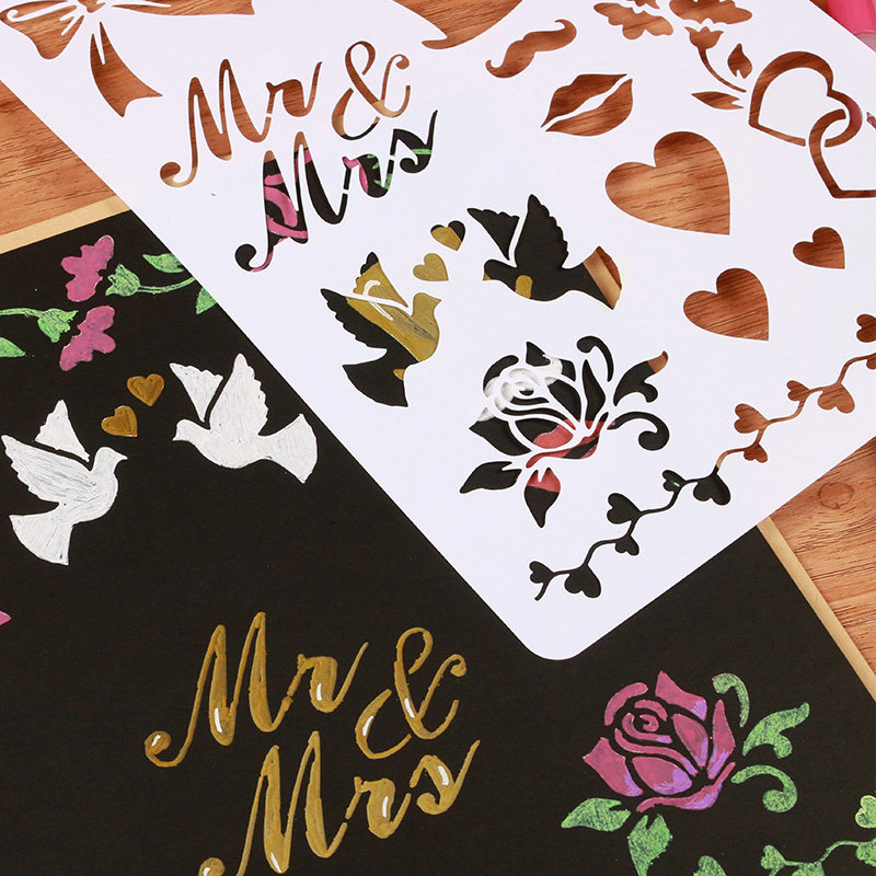 Theme Lace Adhesive album making diy Hand tools Material accessories Painting Drawing Hollow template