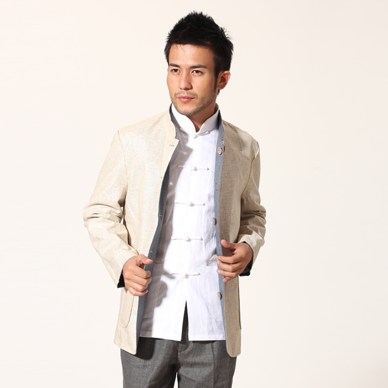 Meini also autumn and winter new tunic double-sided wear men's long-sleeved Tang clothing national clothing Han clothing middle-aged jacket