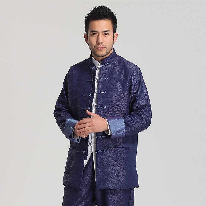 Miniyya autumn national style new men's Chinese Tang dress long sleeve with sleeves men's Chinese style national dress two colors