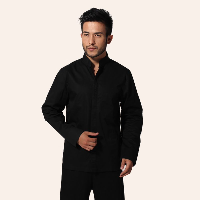 Miny also spring men's don'ts ethnic costumes dark menswear embroidered undershirt Chinese style Chinese wind menswear long sleeves