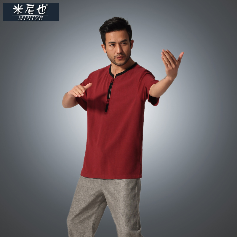 Mini also cotton tatton and tattoo male Chinese short sleeve T-Han clothing national coat mens Chinese clothing clothes