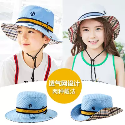 Children's hats Boys sunscreen hats Fisherman hats Baby summer thin sun visor girls sun visor mesh thin section