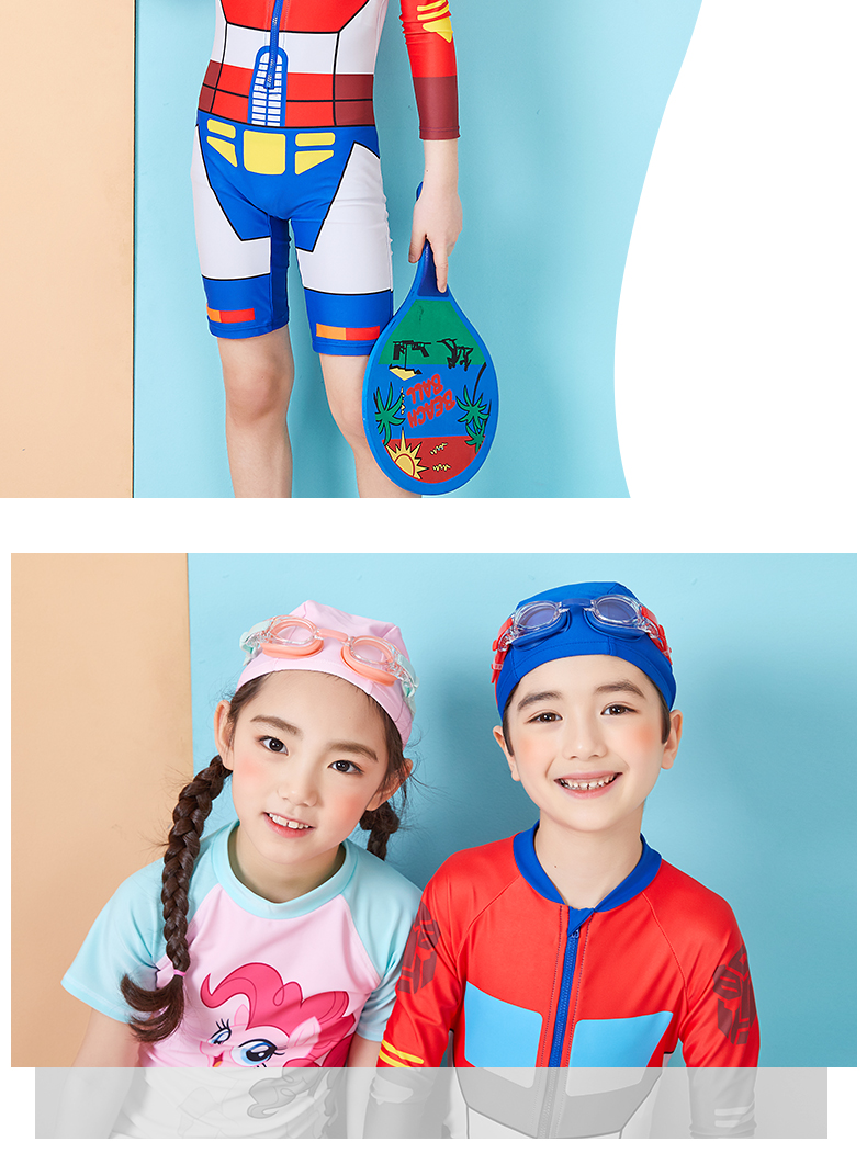 Mùa hè trẻ em mới chống nắng áo tắm cho bé trai Cơ thể nhanh khô nữ chia áo tắm hoạt hình áo tắm phù hợp với thủy triều bộ đồ bơi nàng tiên cá