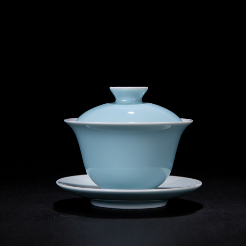 Treasure porcelain jingdezhen ceramic kung fu tea cups ore ji Lin blue master cup only three tureen sample tea cup