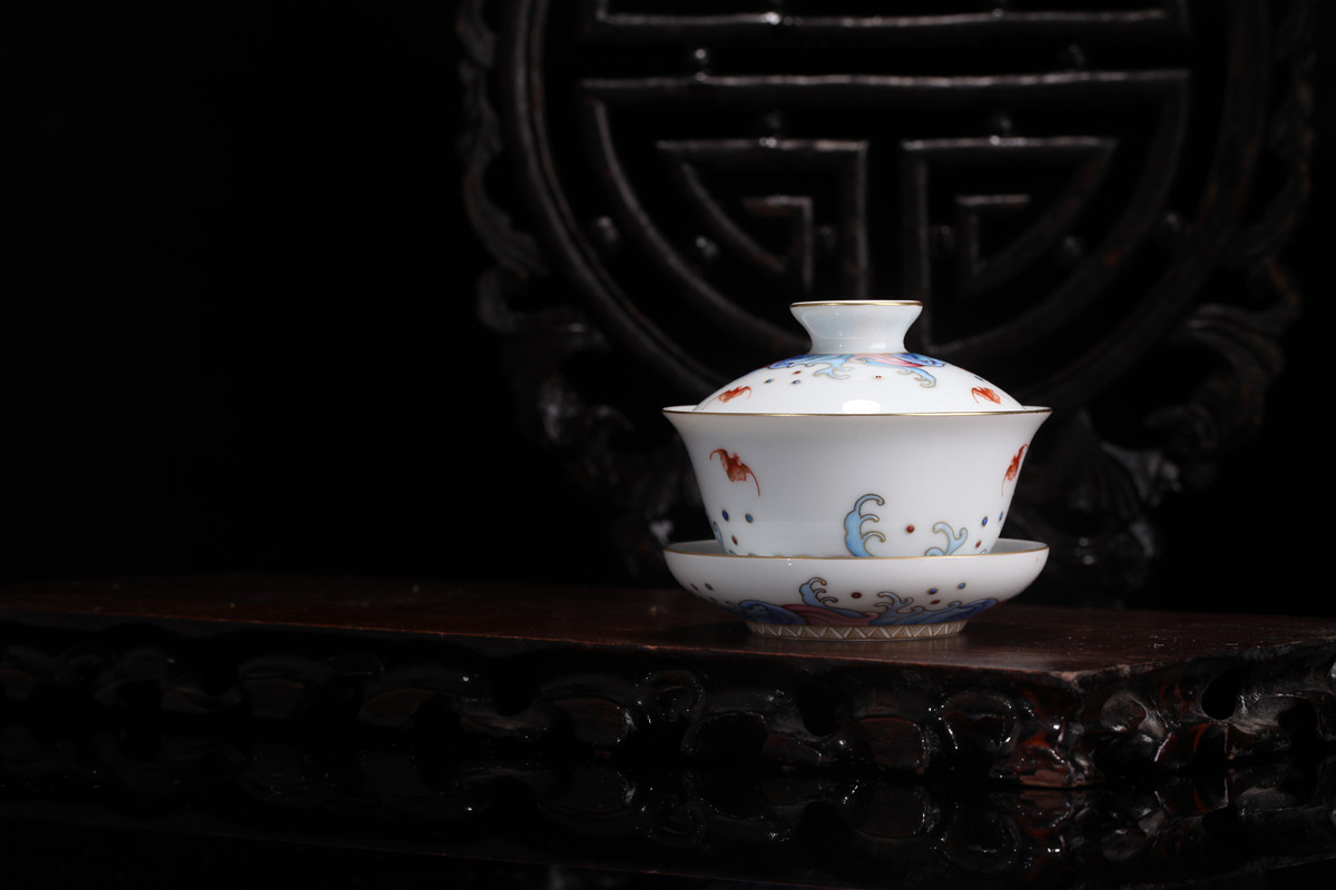 Treasure porcelain - airdropping grow Lin jingdezhen enamel paint zhengde 10 tea cup set combination suit