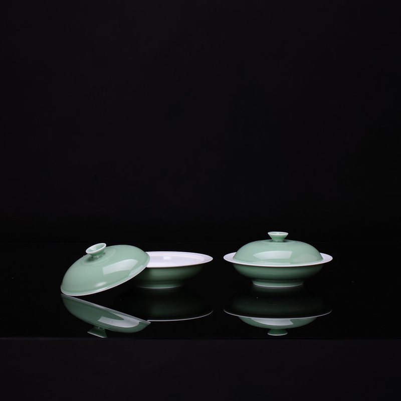Treasure porcelain pea green Lin 26 head of jingdezhen porcelain tableware household gift of high - grade ceramic color glaze Chinese style