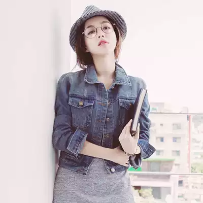 Denim jacket women's spring and autumn 2020 new Korean version of the short slim slim student wild top retro short jacket