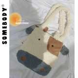 三色补丁 Сумка через плечо, мультяшная милая портативная сумка на одно плечо, коллекция 2023