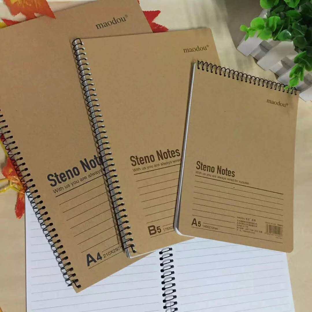 Gross Bean Cow Leather A5 Coil Notebook upside down B5 Spiral Diary loose sheet This A4 Circle Line This notepad