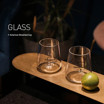 And Home Day American brief English letters Heat resistant High boron Silicon glass Cup Microwave Milk coffee Breakfast water glass