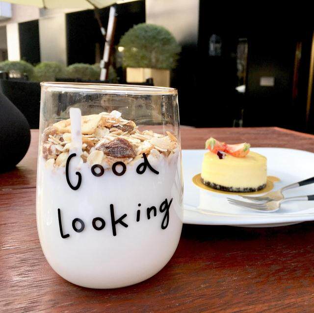 Super temperature oil fat and big belly good morning alphabet breakfast cup fruit cup Mogito soda cup