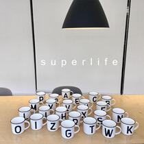 New product Shop Long Recommended 26 English Letters Personality Brief About Mark Cup Gargling Cup Nordic Wind Ceramic Coffee Cup