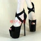 2108 mùa hè mới dày với 15cm ghét trời cao khiêu vũ T trạm đêm hộp cao gót siêu cao nữ sandal cao gót mỏng
