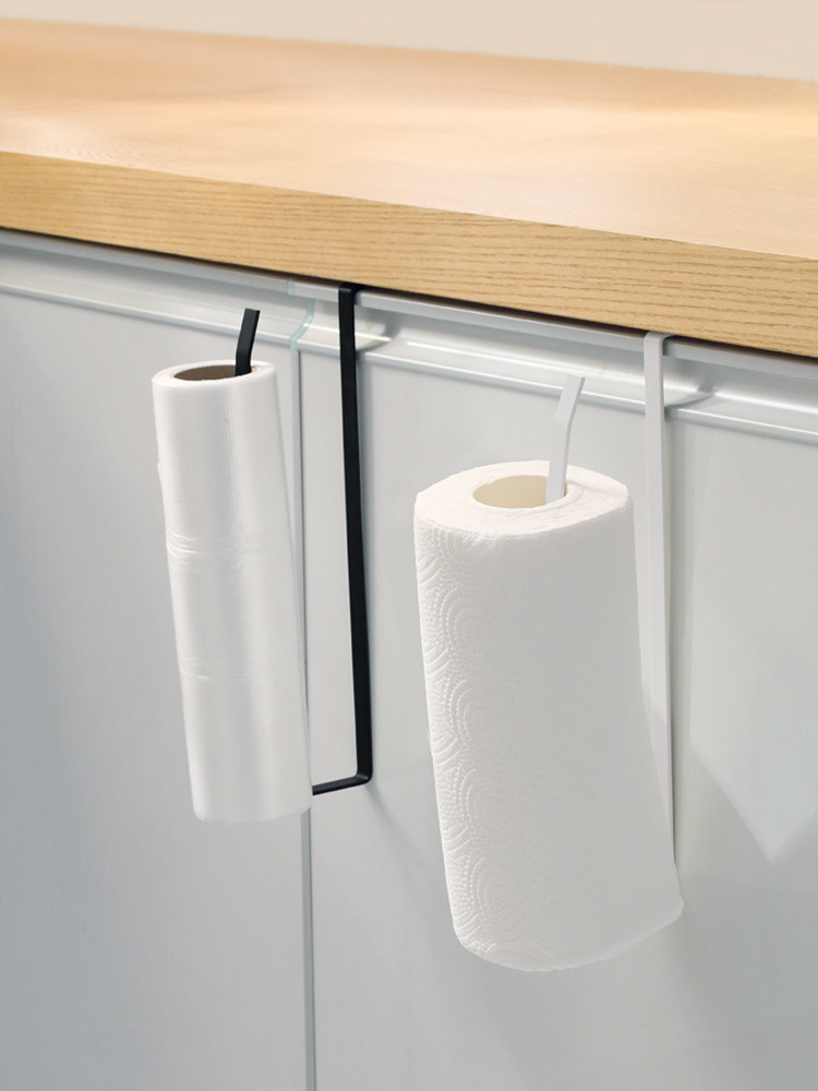Paper Hanger Rack Kitchen paper hanger under the cabinet hanging paper storage rack ...