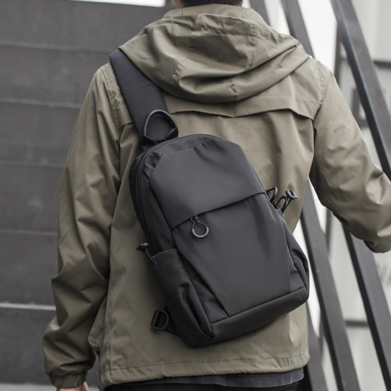 Fashion Trends Chest Bag Male Tide Card Casual Minima Single Shoulder Diagonal Satchel students Shoulder Bag Multifunction Small Satchel Bag