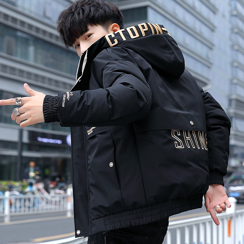 2022 new winter padded coat men's jacket tooling trendy brand padded jacket trend Korean winter down padded jacket