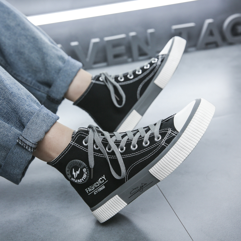 2022 new summer high-top canvas shoes men's sneakers Korean version of the trend of casual all-match trendy shoes national trendy chic Japanese series