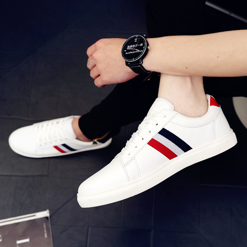 Summer Men Shoes Breathable Boomers Shoes Little White Shoes 100 Hitch Currents Summer Flat Shoes Casual White Shoes Couple Shoes Pair